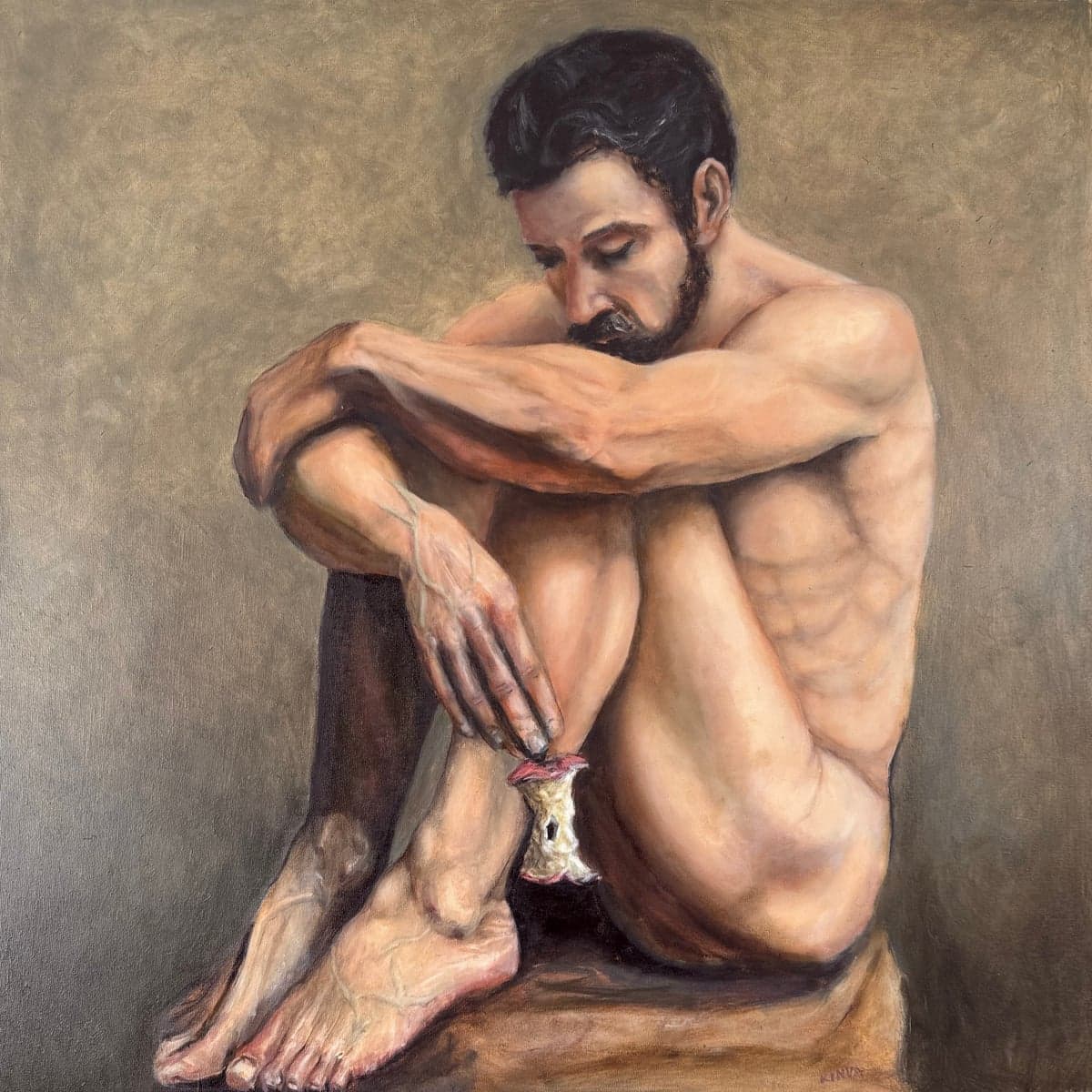 Bukás — Olaj, Vászon, 70 × 70 cm