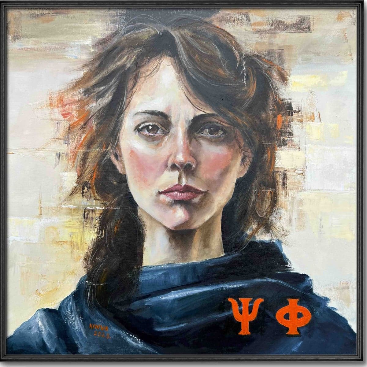Anima Fragmentum – Önarckép (Jungi értelemben) II./II., Olaj, akril, szén, Feszített vászon, 60 × 60 cm